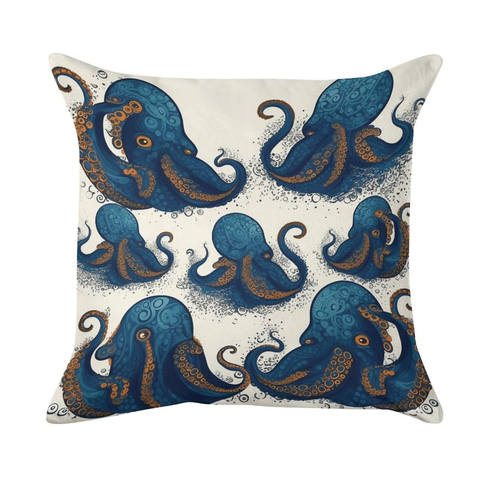 VstaDank Tentacles Octopus Pillow Covers Super Soft Pillow Cases Square Throw Pillowcase Decorative Luxury Cushion Cases Velvet Lumbar Pillow Shells with Zipper for All Seasons