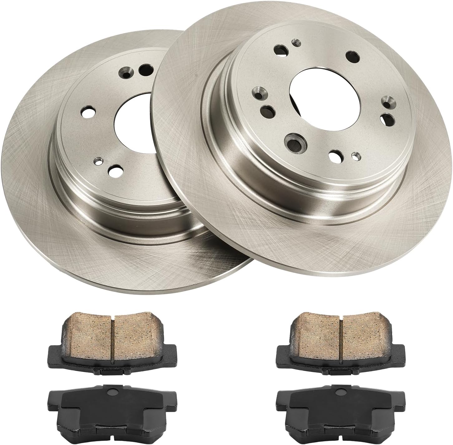 KAX Rear Brake Kit for Honda CR-V 2002-2004, 11.09inch Brake Rotors Pads Kit, #31304+D536 Rear Brakes