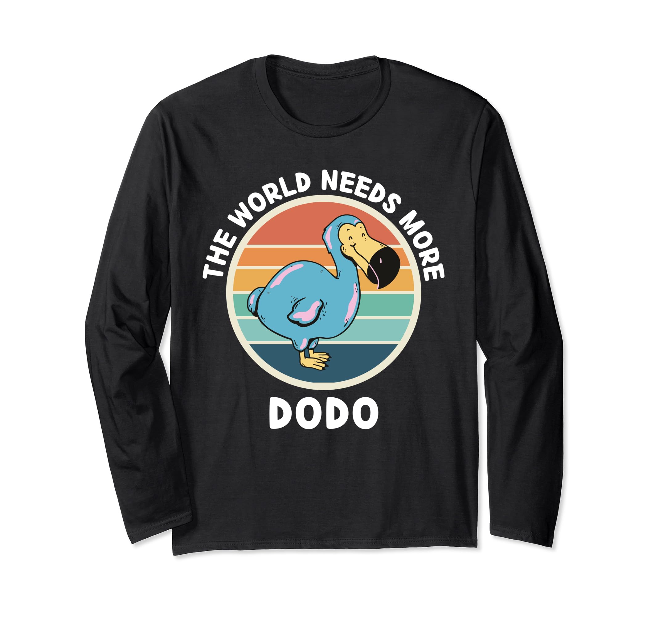 Vintage The World Needs More Dodo Retro Dodo Bird Lover Long Sleeve T-Shirt