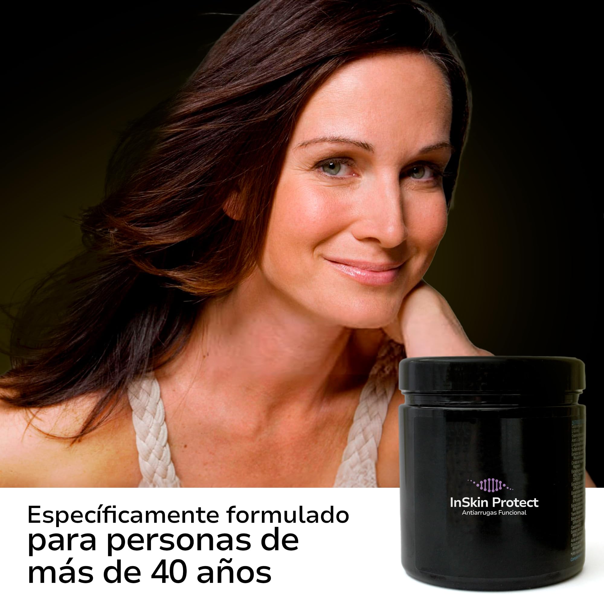 InSkin Protect Antiarrugas Funcional - Cuida tu piel desde el interior (2 meses): colágeno VERISOL®, ácido hialurónico, vitaminas C y E, biotina, Coenzima Q10 entre otros. Bote: 391g