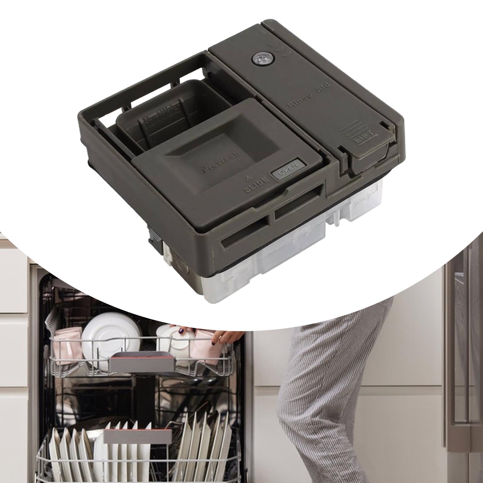 Spülmaschinenreiniger Spender Geschirrspüler Teile Reiniger Tablett W10861000 tragen resistent