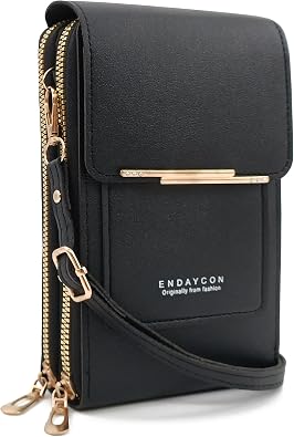 PORT&LOTUS Small Cell Cross Body Purses for Women Mini Shoulder Handbags Zipper Crossbody Bags