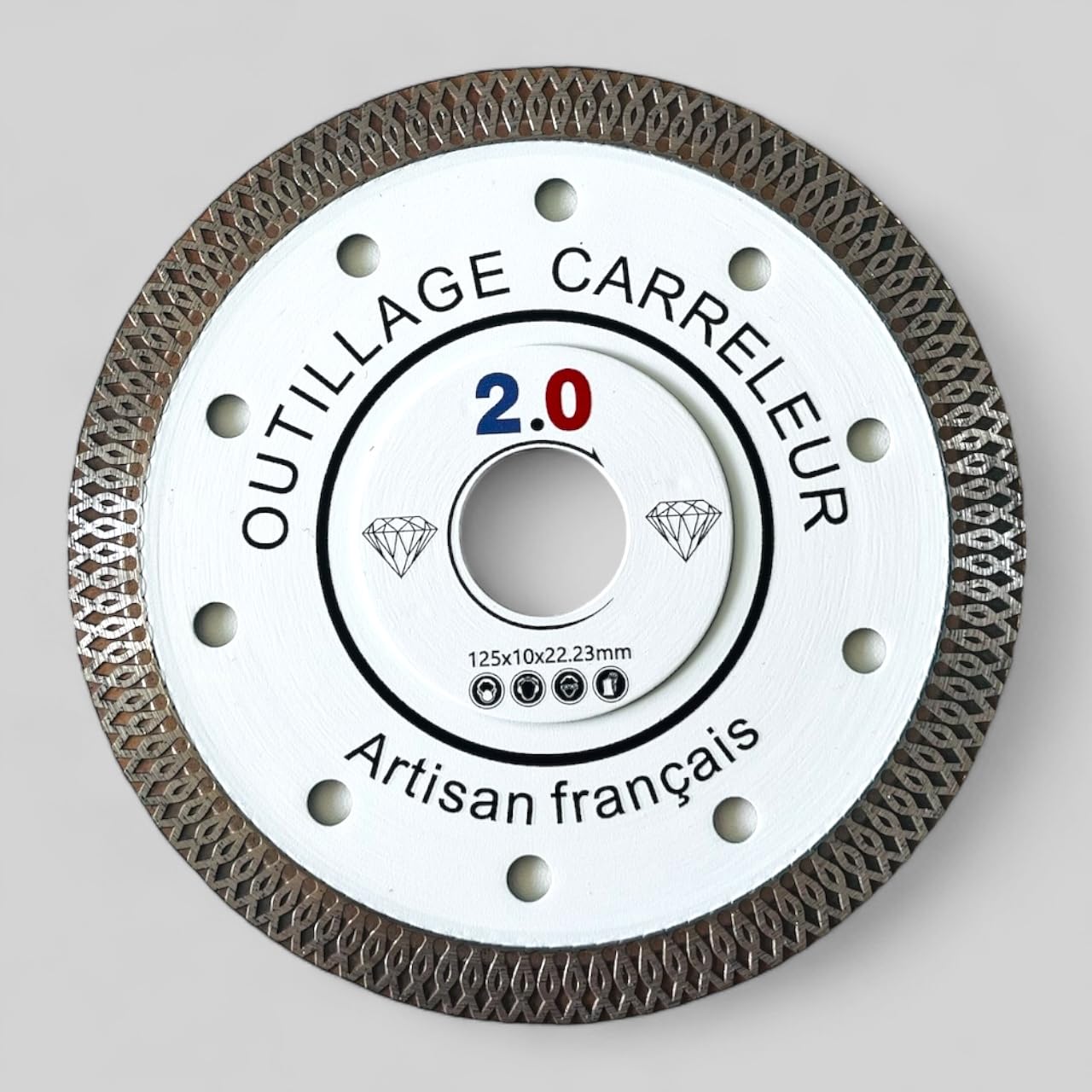 2.0 Disco diamantato da 125 mm extra fine 12 mm modello X lama diamantata professionale di qualità superiore per piastrelle ceramica marmo cemento travertino terracotta porcellana e tettarella