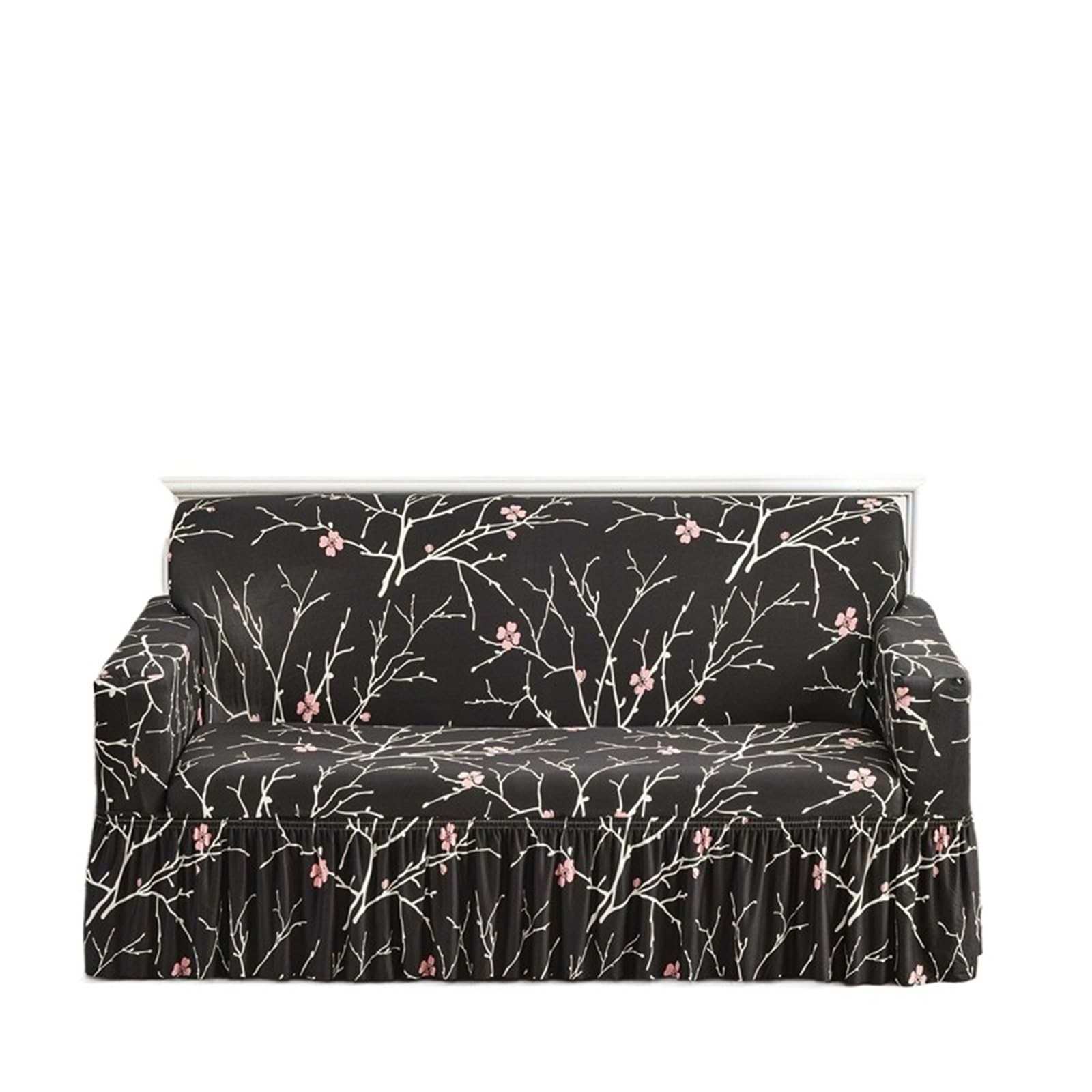 GCYEIDMA Skirt Sofa Cover 1pc Geometric Printed Seat Sofa Skirt Protector Stretch Couch Cover(Color 10,L (190-230cm))
