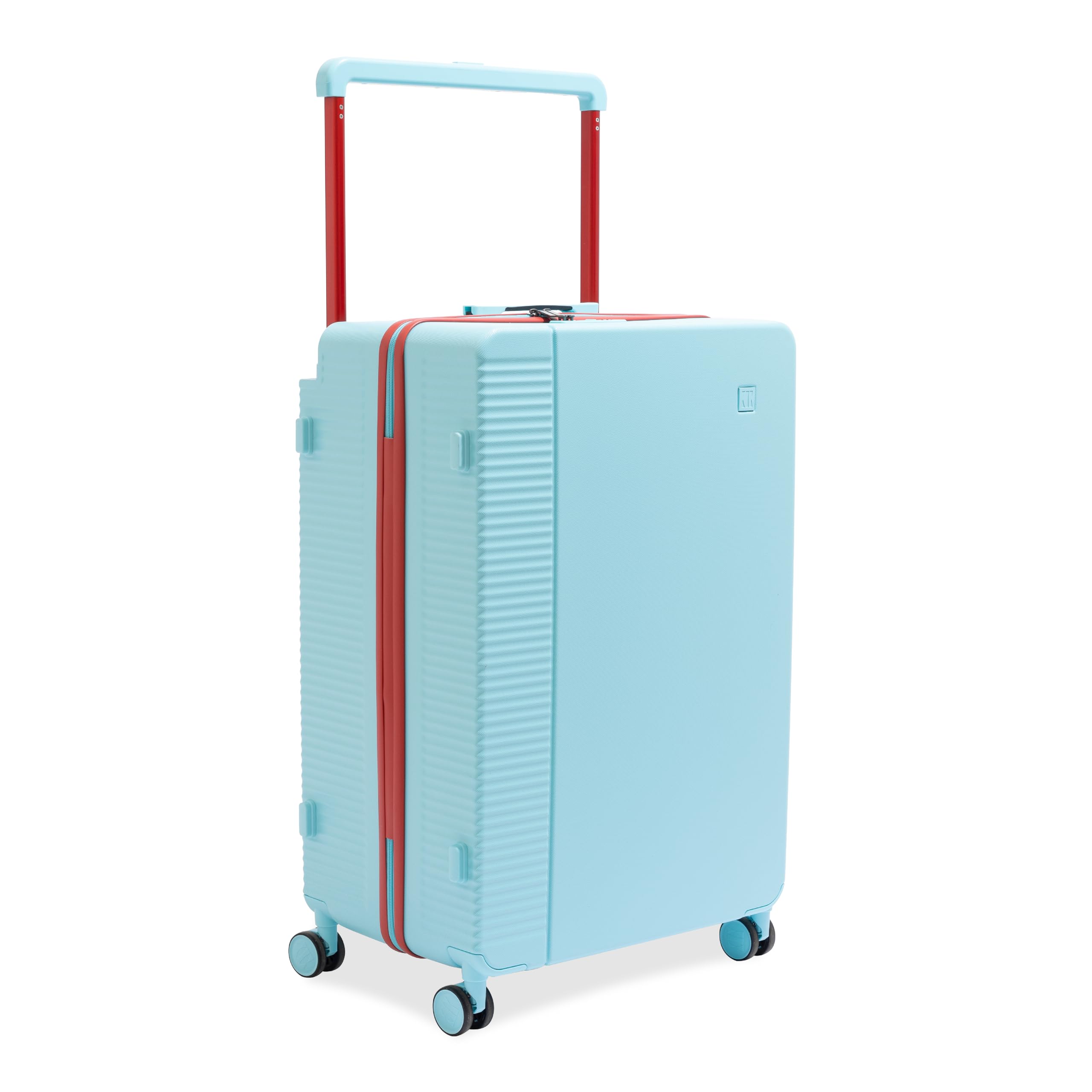 ICON - Signature Polycarbonate (PC) Hard-Sided Check in Large Suitcase 28 Inch, 75 CMS, 100 litres | Ultra Lightweight & Durable | 8 Spinner Wheels | TSA Lock | Organized Interior | Turquoise Blue