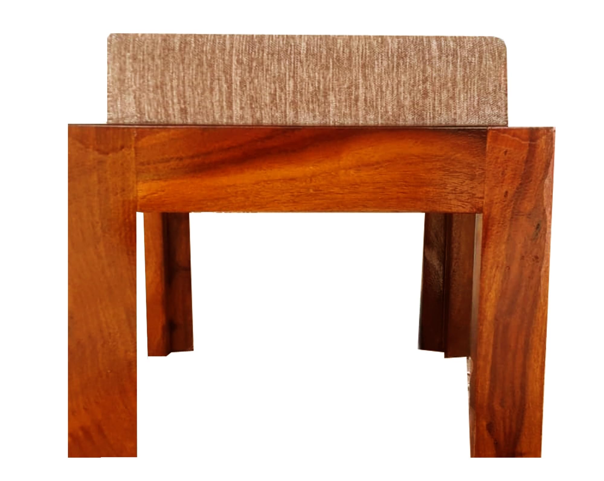 WiproWood Wooden Stool For Kitchen | Low Height Ottoman Stool With Cushion For Living Room | Sheesham Wood, Warm Chestnut, 38 Centimeters, Bloom Beauty, Brown (B08RRPXHCT) Amazon Price History, Amazon Price Tracker