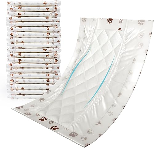 Miniatura 9 de Almohadillas desechables para pañales para perros, talla L, 50 unidades, forros para pañales para perros machos y hembras, insertos para la mayoría