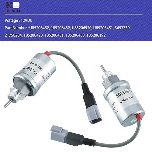 Miniatura 2 de U85206452 Solenoide de apagado de combustible 185206452 U85206520 U85206451 185206450 185206451 para Caterpillar Engine 3011C 3013 3013C 3024