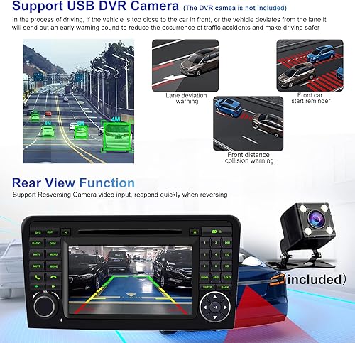 Miniatura 3 de Android 12 Radio de coche estéreo navegación GPS para Mercedes Benz GL ML clase W164 X164 ML350 ML450 GL320 GL450 GL450 doble DIN HD pantalla