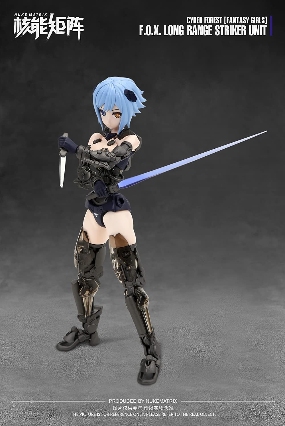 Nuke Matrix 1/12 Scale Cyber Forest Series Fantasy Mecha Fox Long Range Striker Unit Mecha Girl Model Kit