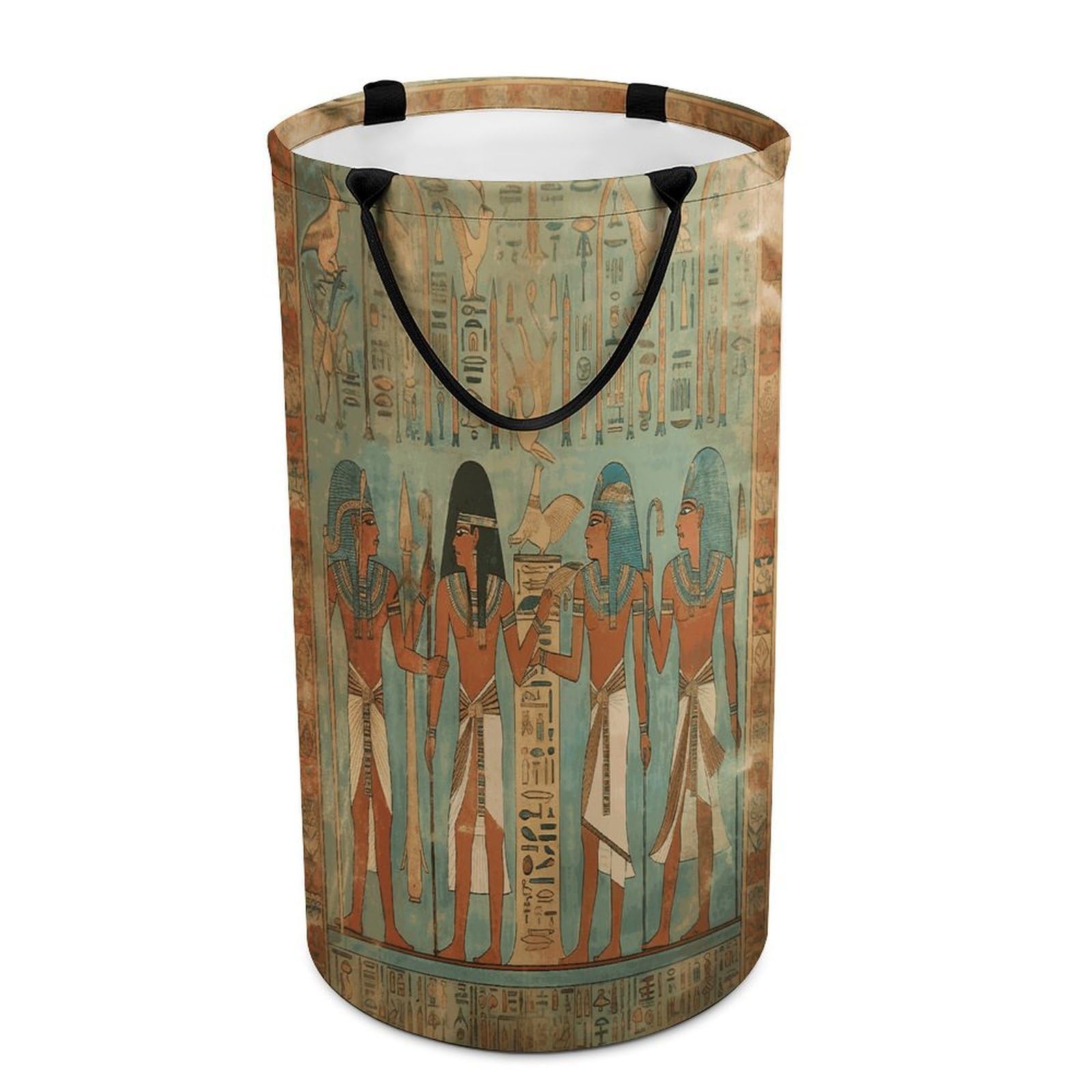 Women in Ancient Egypt Laundry Basket Waterproof Laundry Hamper Freestanding Collapsible Clothes Hamper with Reinforced Handles 86L Large Foldable Tall Clothes Basket for Bathroom