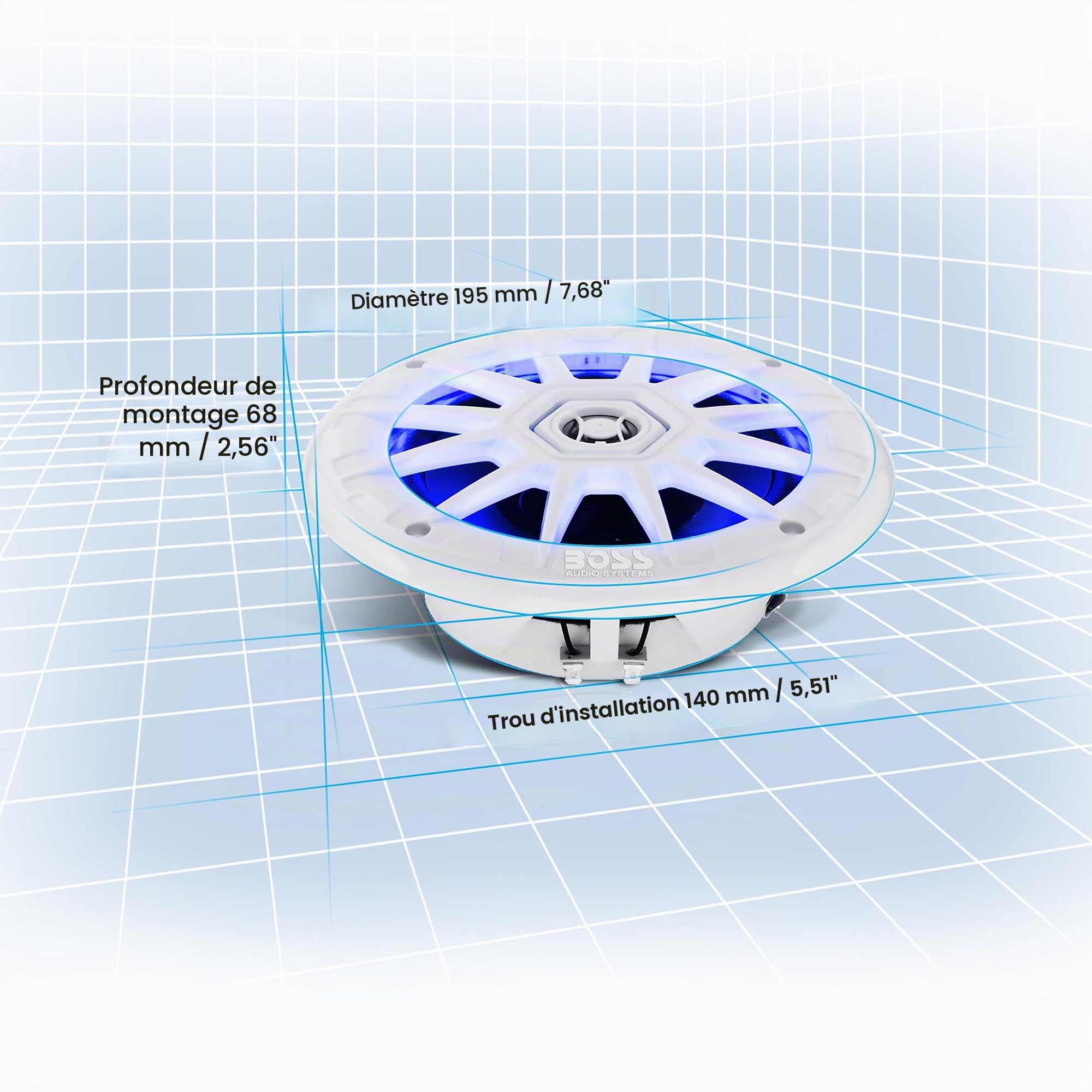 Boss Audio Systems MRGB65 Rond 2-Voies 200W 2pièce(s) Enceinte de Voiture