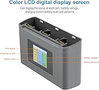 Vista 4 de Hub de cargador de batería bidireccional LCD para DJI Mini 4K,2,2 SE Drone,Carga de tres baterías en secuencia Accesorios de carga