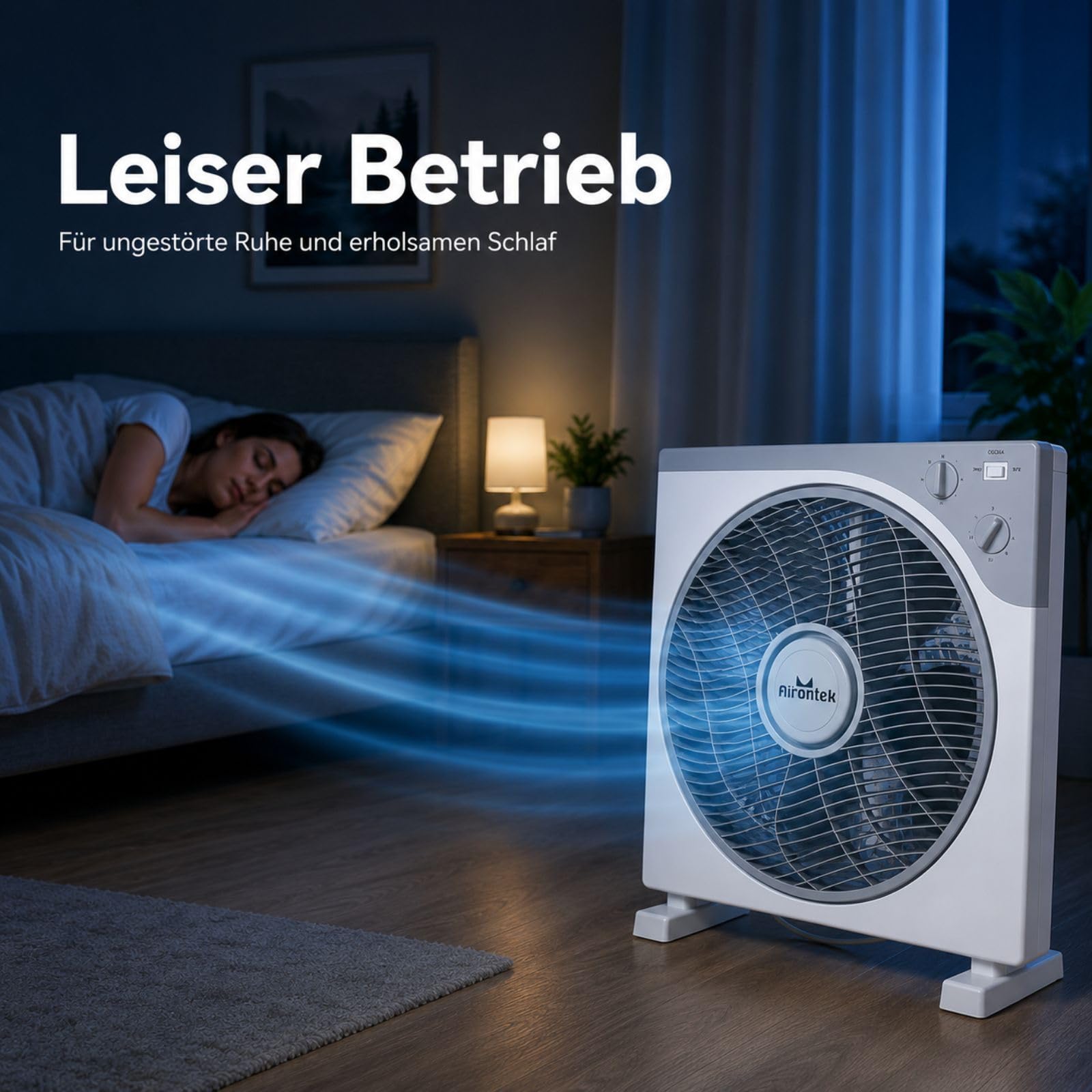 Weedness Box-Ventilator leise 30 cm 3 Geschwindigkeiten mit Timer Funktion - Grow Belüftung Anbau Umuft