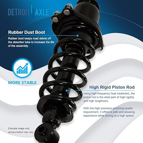 Miniatura 6 de Detroit Axle - 4 puntales para Scion tC 2005-2010 puntales traseros delanteros completos con muelle helicoidal 2006 2007 2008 2009 montaje de