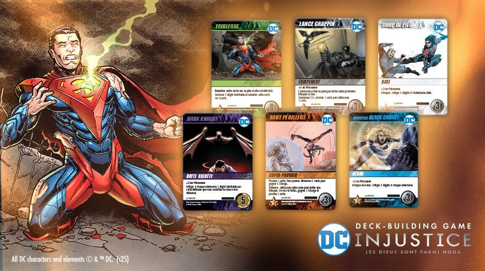 Don't Panic Games | DC Comics Deck-Building : Injustice | Jeu de société | À partir de 14 Ans | 2-4 Joueurs | 60-90 Minutes (Version Française)