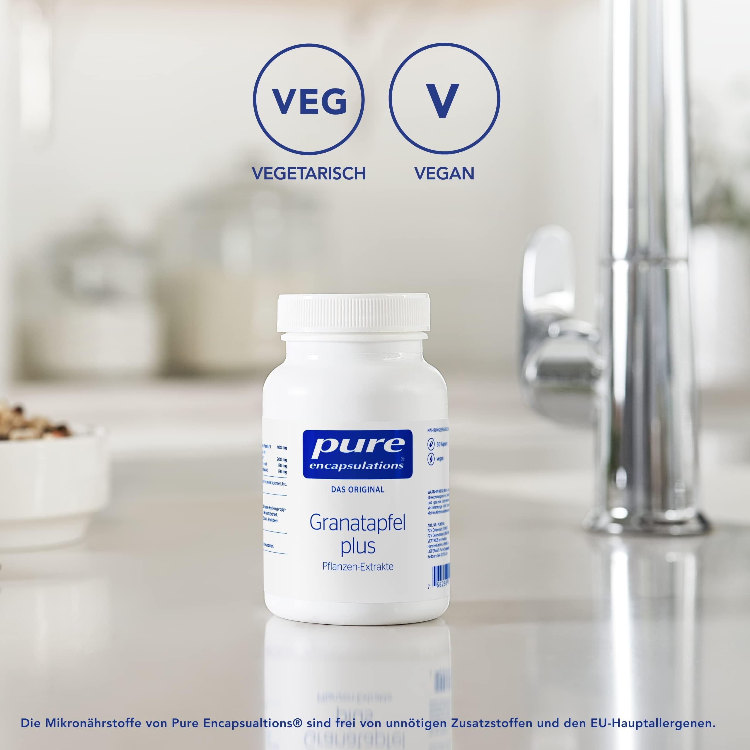 Pure Encapsulations - Granatapfel Plus - Hochwertiger Granatapfel Extrakt - Mit Acai-, Cranberry- und Heidelbeerextrakt - 60 Kapseln
