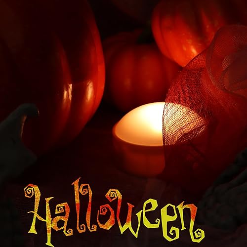 Miniatura 4 de Paquete de 8 faroles de calabaza de Halloween, funciona con pilas, luces LED de calabaza con control remoto y temporizador, velas LED sin llama y