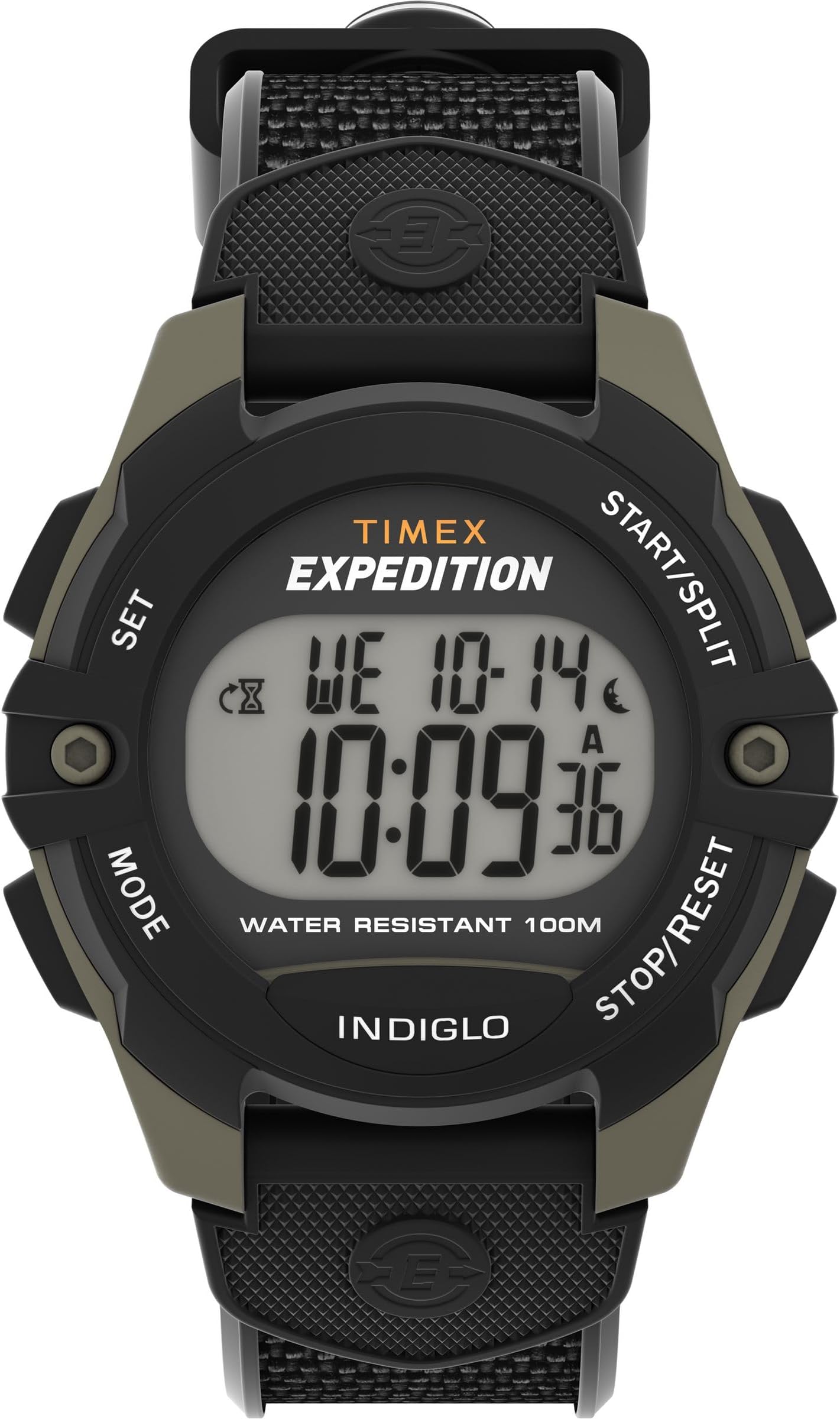 Men's Expedition 41 mm Watch - Black Resin Two- Piece Digital Dial Green Case TW4B28500