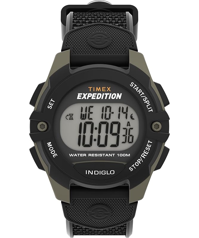 Timex Men's Expedition Digital CAT5 41mm Watch Black/Green/Digital