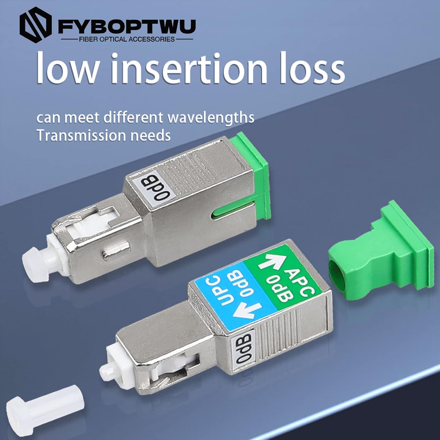 10 Pieces Fiber Optical SC/UPC Male to SC/APC Female Adapter - Singlemode Hybrid Optical Fiber Convertor