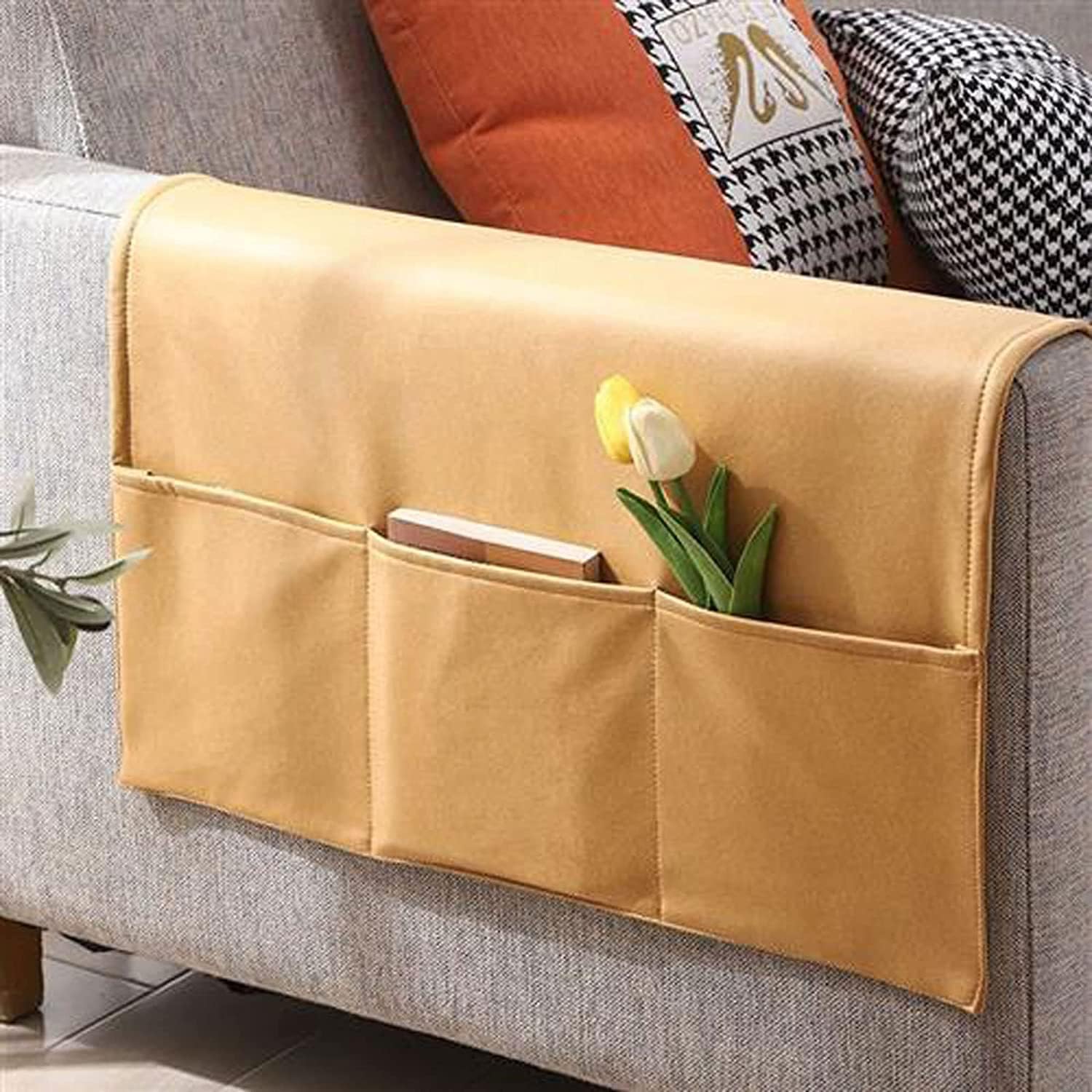 De bank, de leuning, de tas Fauteuil Opbergtas, Opbergtas Bankstoel TV Afstandsbediening Houder Fauteuils Couch Organizer for mobiele telefoon Boek Tijdschriften Bril-blauw|60*110cm ( Kleur : Blu , M