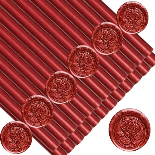 Miniatura 10 de ONWISE - Varillas de sellado de cera blanca perla, 20 varillas de sellado de cera para pistola de pegamento de 0.43 pulgadas, ideal para sello de