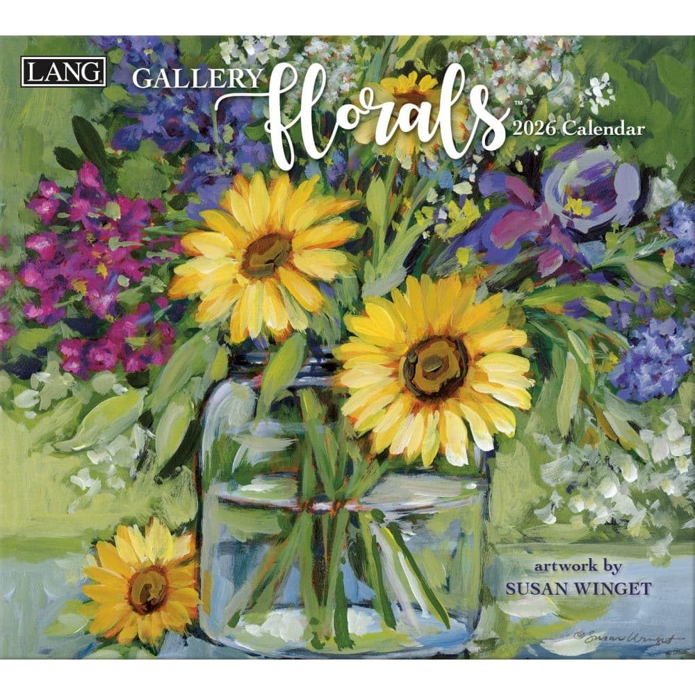 Lang, Gallery Florals - Calendario de pared 2026 de Susan Winget