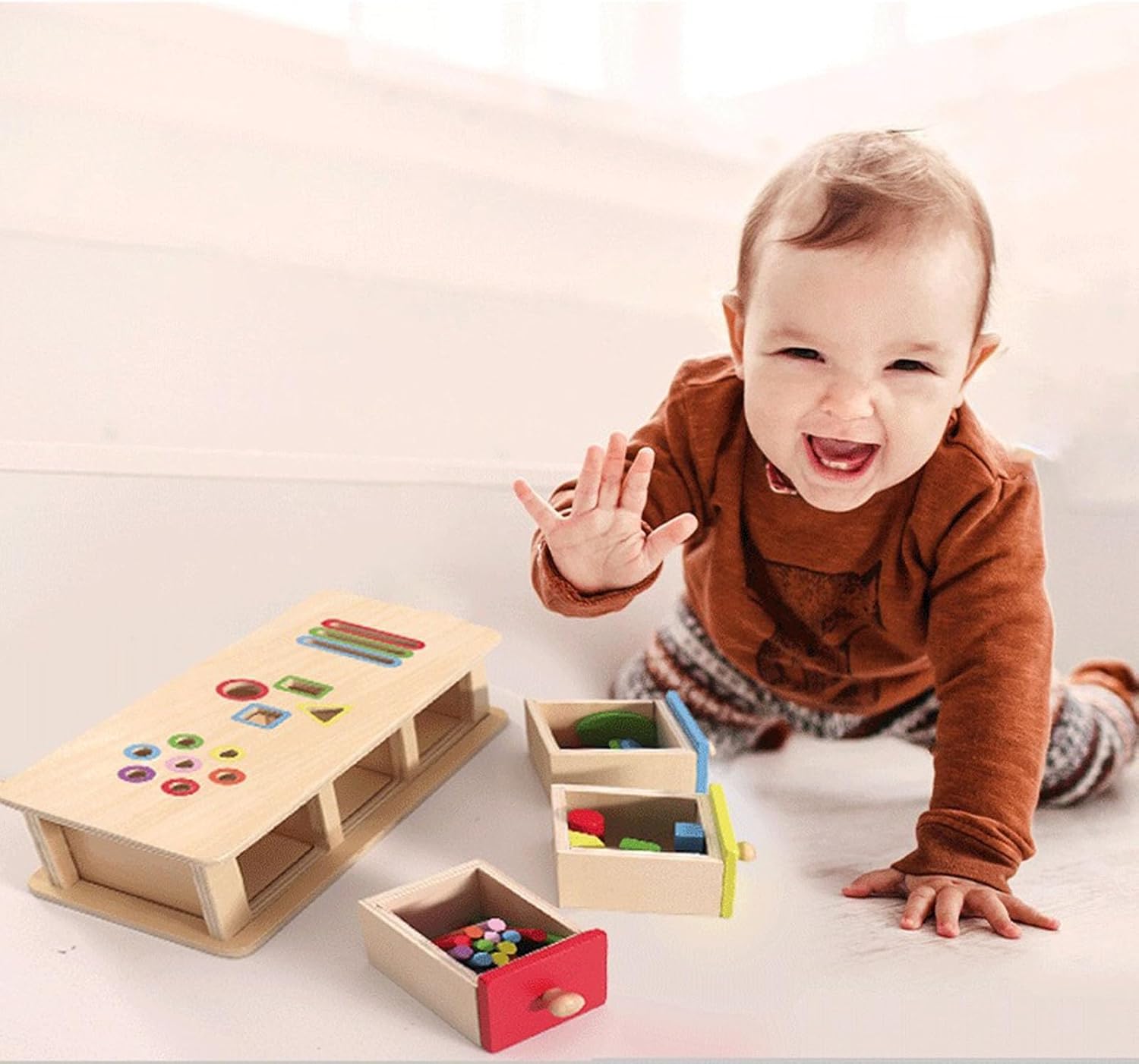 Interactive Coin Slot Activity Tool for Small Learn Shapes Colors and Improve Hand Eye Coordination Preschool Learning Tool