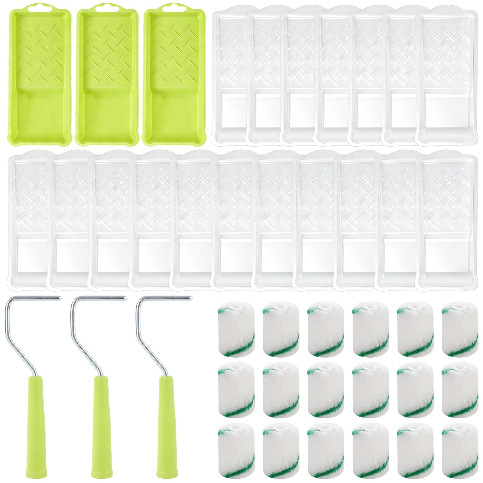 MUXHEL 42PCS Paint Roller Set 2 Inch Mini Rollers for Painting