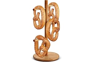 Bamboo Pretzel Holder: Serving Stand for Gatherings and Home Use