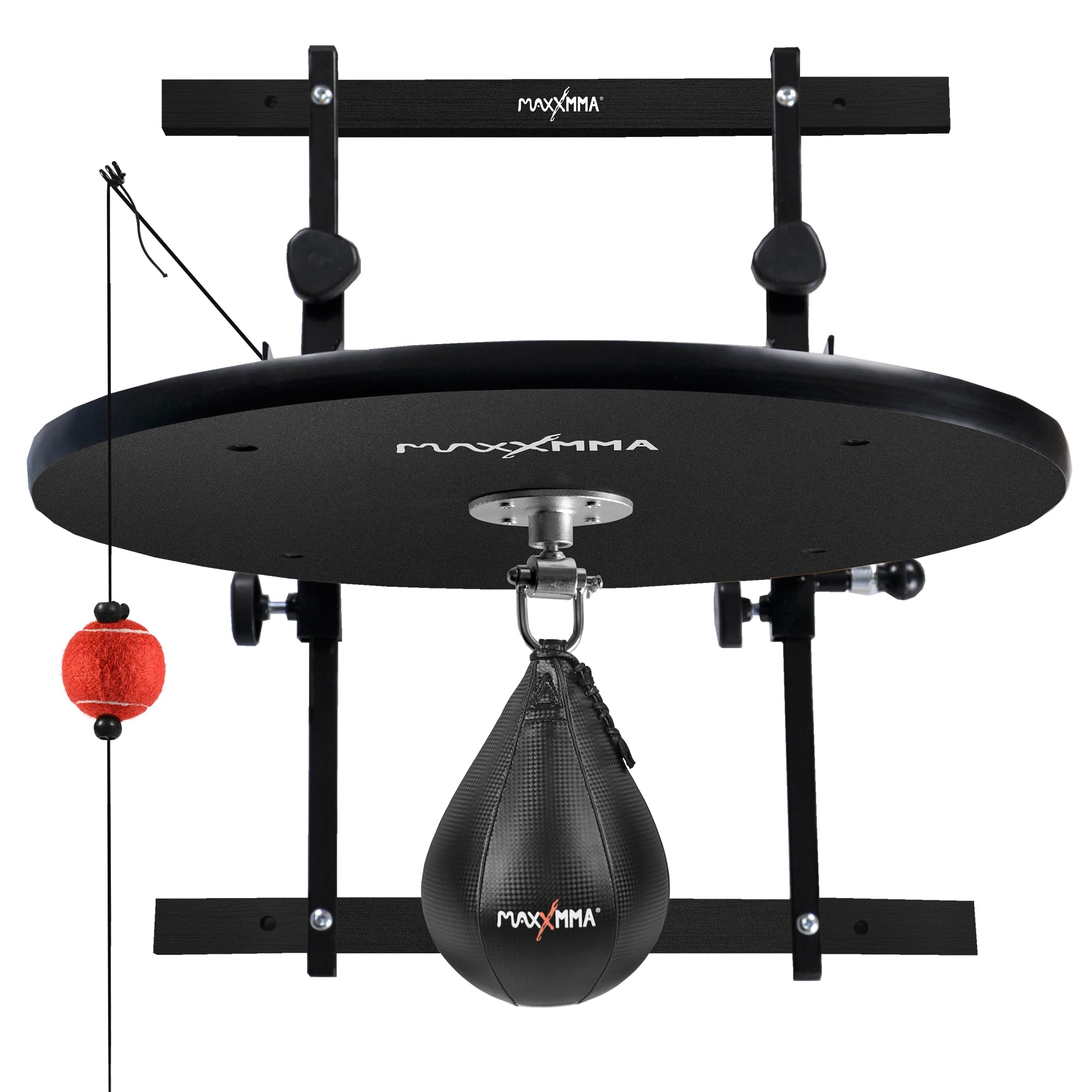 Sac De Vitesse Réglable MaxxMMA Avec Balle De Réaction - Hauteur Ajustable, Plateforme Stable 61cm - Pour Boxe Et Entraînement