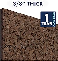 Vista 4 de Quartet Cork Tiles, Bulletin Board Cork Panels 12" x 12" x 3/8", Dark Brown, 4 Pack (101)