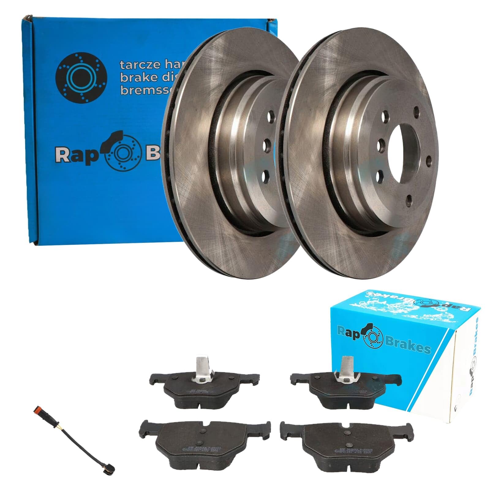 RAP Brakes Bremsenset 320mm hinten | R-D0458 + R-P0606 + Wk Kompatibel mit 5 Touring (E61)