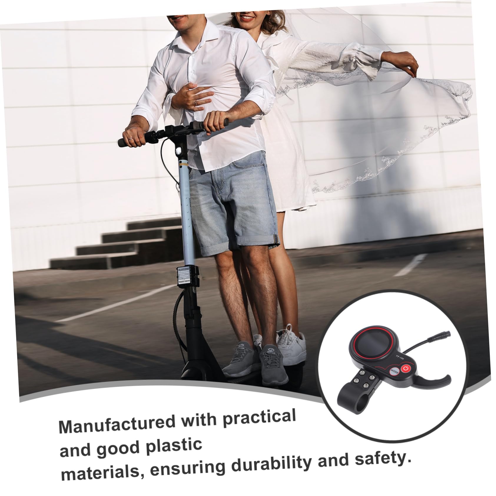 Abaodam Display Per Monopattini Elettrici Pannello Espositore Sei Pin Ricambio Per Scooter Compatibile Manubrio Visualizza Velocità Durata Batteria e Dettagli Essenziali Per Guida Sicura