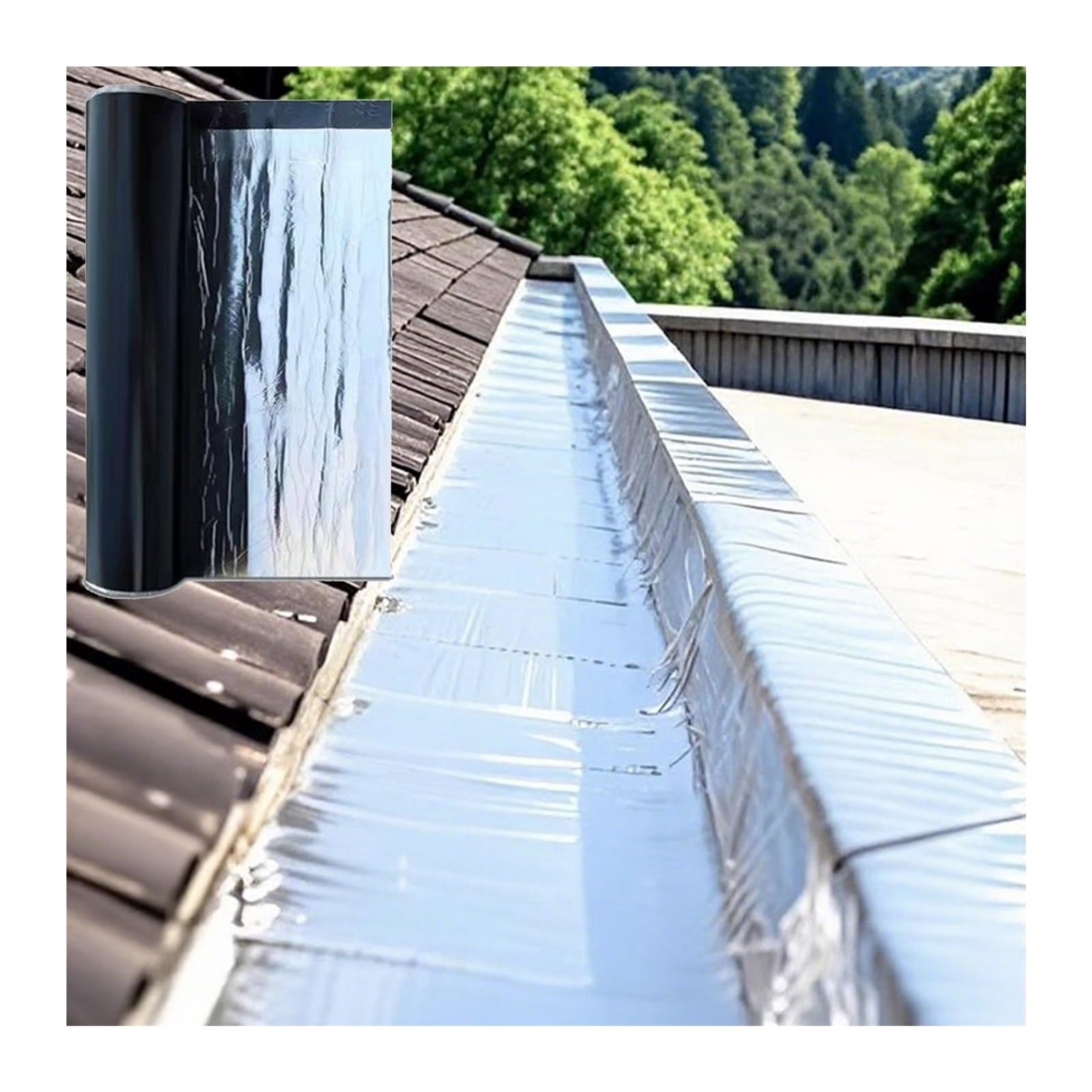 Cinta de membrana autoadhesiva impermeable para fugas de techo, sellos de ventanas, aislamiento térmico y protección UV