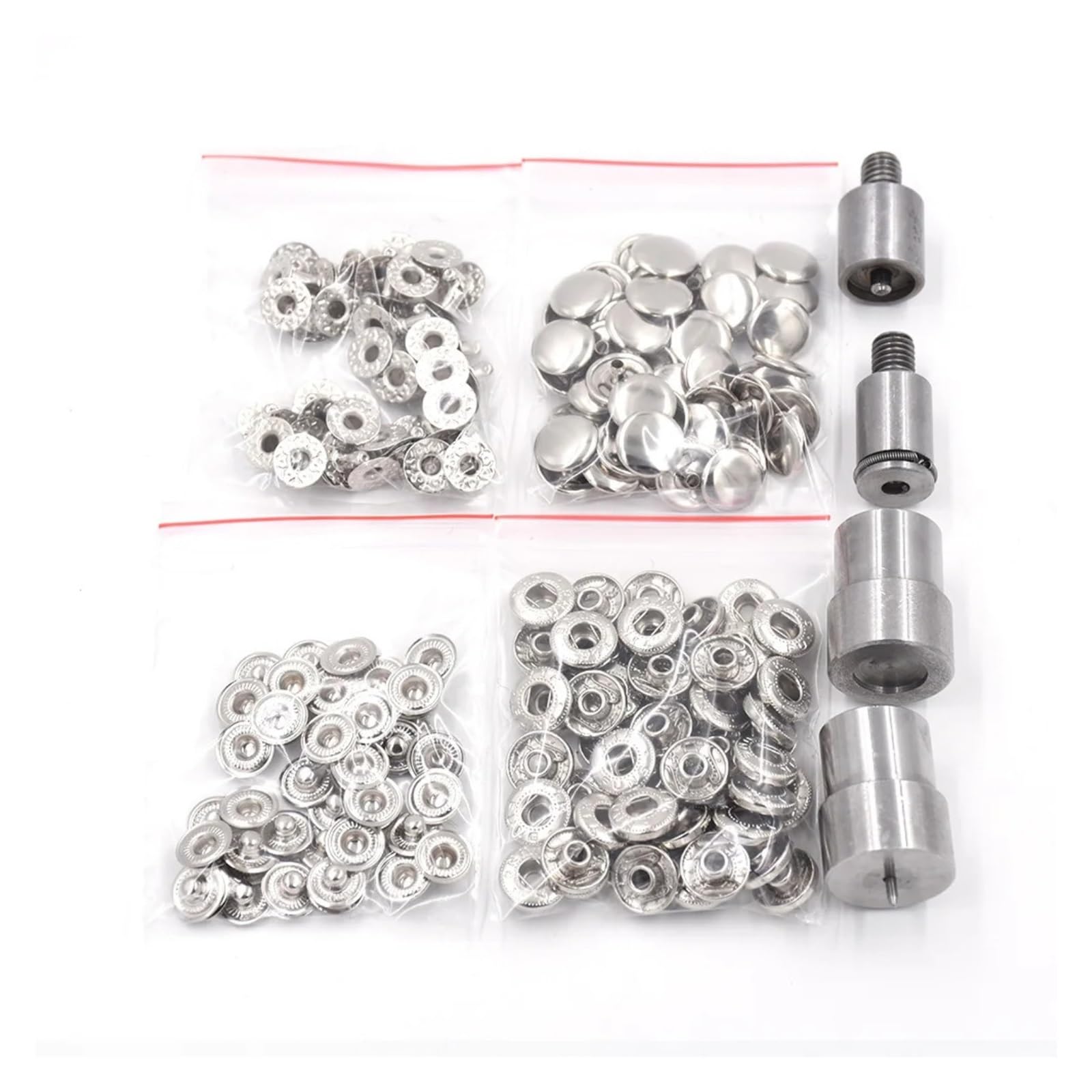 Snap Fasteners Botón Die 51 juegos de botones a presión 10/12,5/15 mm