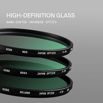 Gobe 46mm ND8, ND64, ND1000 Lens Filter Kit