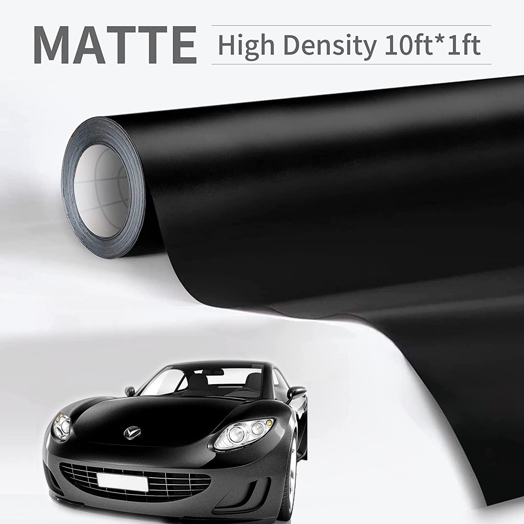 Matte Black Vinyl Wrap, Lypumso Vinyl Wrap Car Wrap Self Adhesive Film
