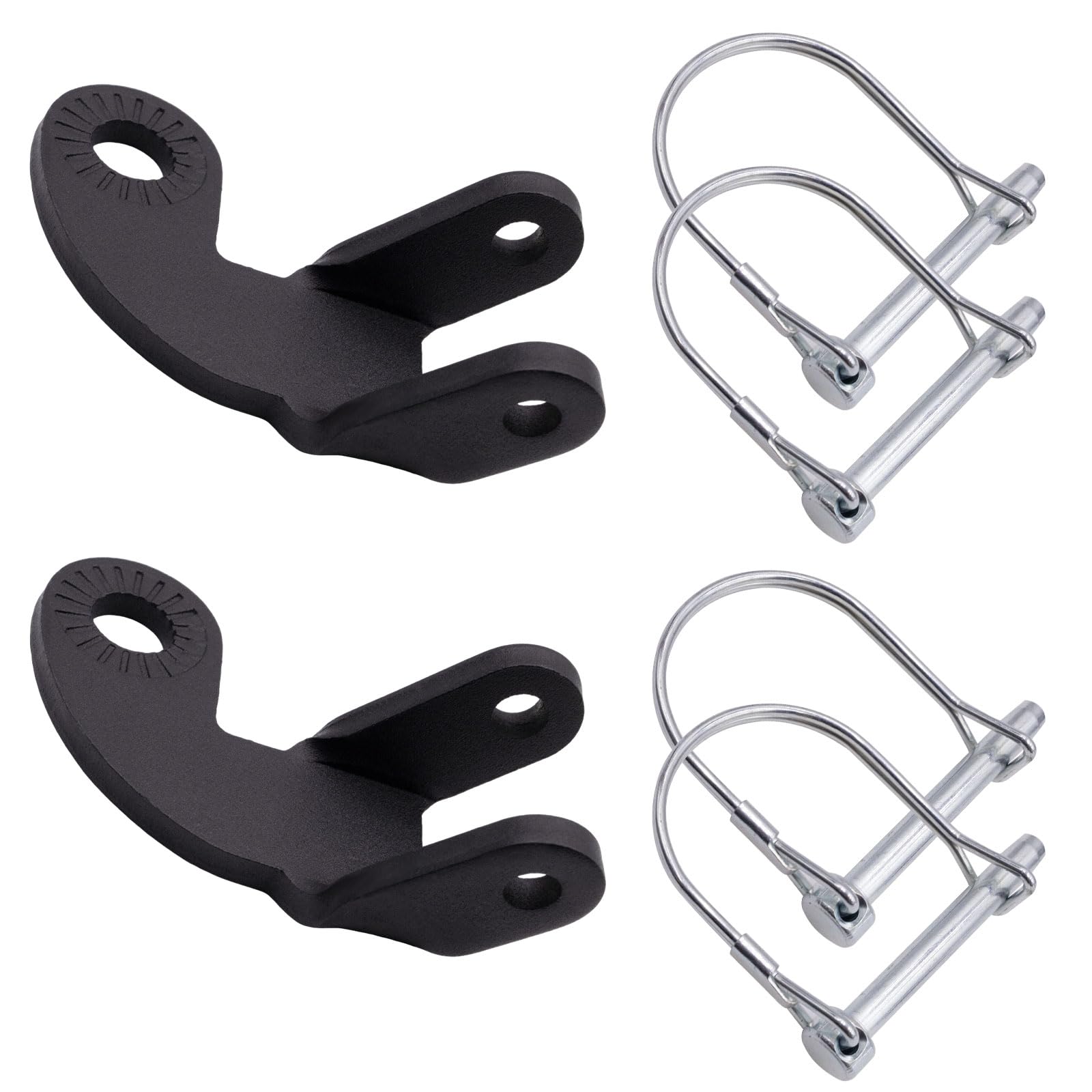 pangutheos 2 Stück Fahrradanhänger Kupplung, Adapter Fahrradanhänger Equipped with 4 D-Type Locking Pins Anhängerkupplung Fahrradanhängers für Kinderwagen und Fahrräder（135 Gra）