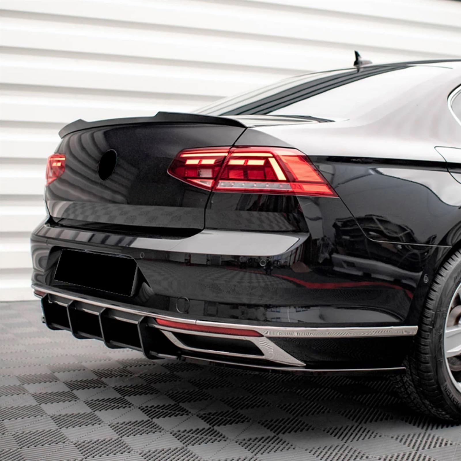 spoiler samochód warga ochronna Zewnętrzny dyfuzor tylnego zderzaka, splitter wargi, pasuje do VW pasuje do Passat B8.5 2019-2022