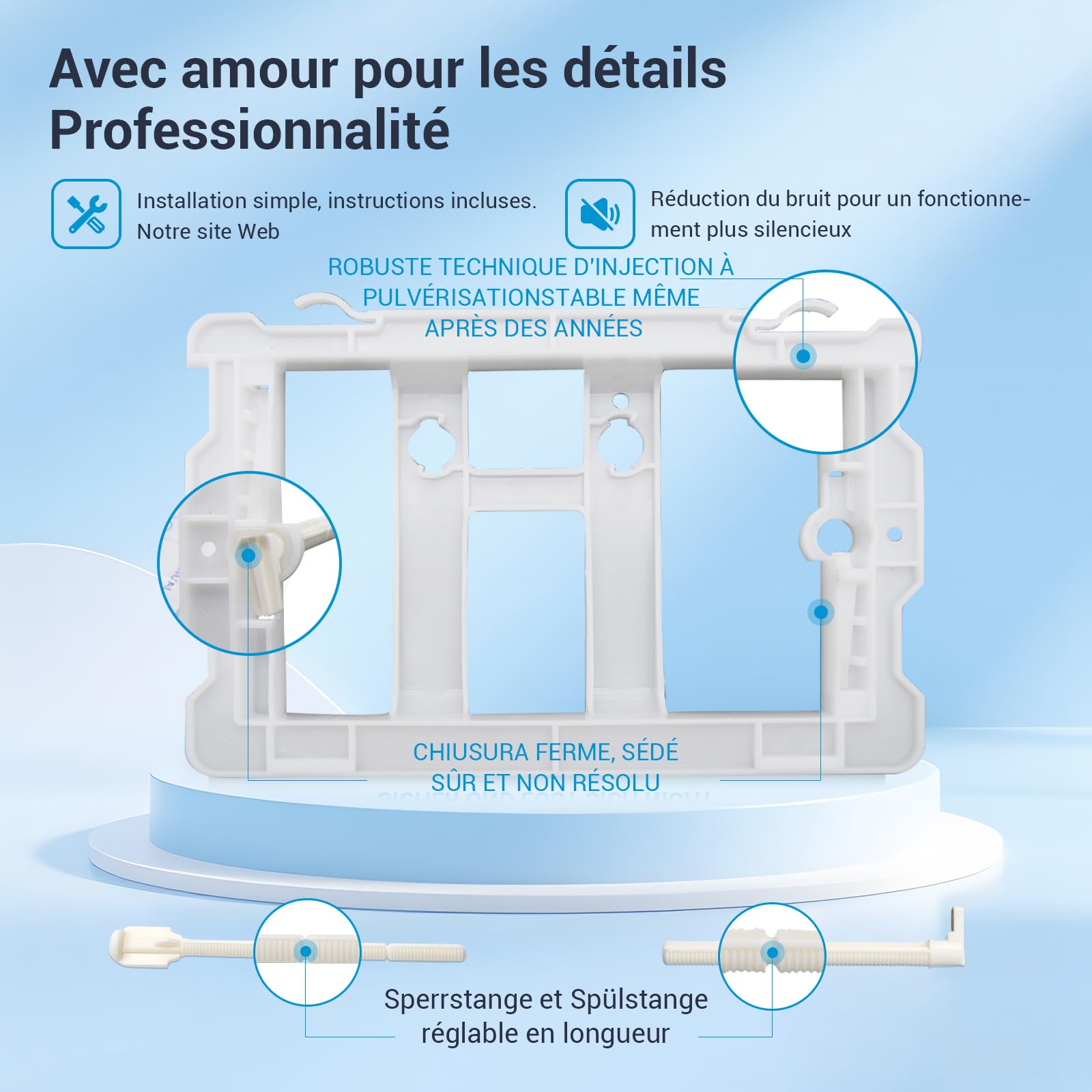 Plaque de déclenchement commande Bouton de chasse d'eau Accessoire pour réservoir de WC Compatible avec Geberit Sigma01,20,30 UP300 et UP320, fonction double chasse(Noir Mat)