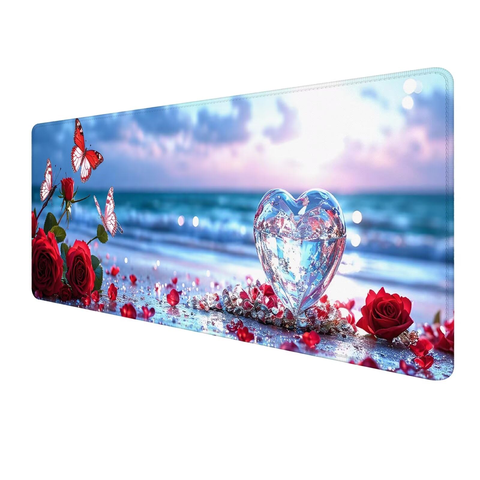 Rosso Tappetino Mouse Gaming, Tappetino Mouse XXL 1200 x 500 mm, Tappetino Mouse Rosa, Mouse Pad con Base Antiscivolo, Bordi Cuciti Tappetino per Mouse, Tappetino Mouse Gaming di Alta Precisione S-91