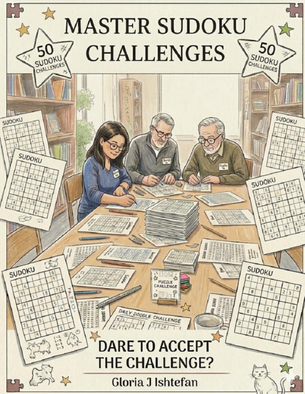 Sudoku Challenge: 50 Medium and Difficult Sudoku Puzzles for Ages 8 and Up | Logic Games, Brain Training, Critical Thinking and Number Puzzle Challenges