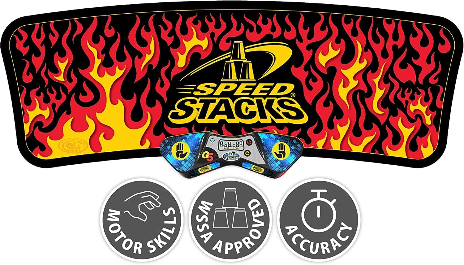 G5 Black Flame StackMat (Timer and Mat) | Accuracy to 0.001 Seconds, Batteries Included | Endorsed by Sport Stacking and Cubing associations