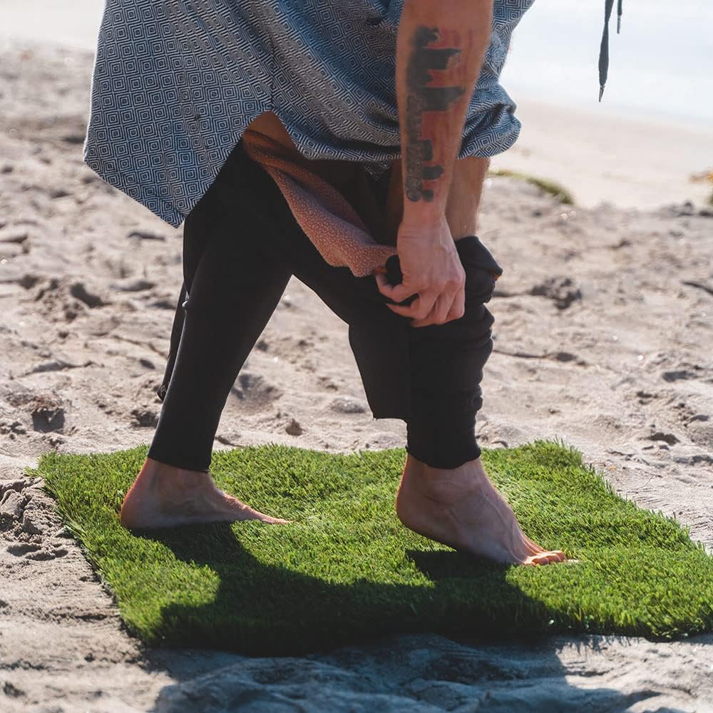 Open Road Goods Surf Changing Mat - Surf Mat Surf Turf - Made in The USA Upcycled Quality Synthetic Grass - XL Size (30" x 30")