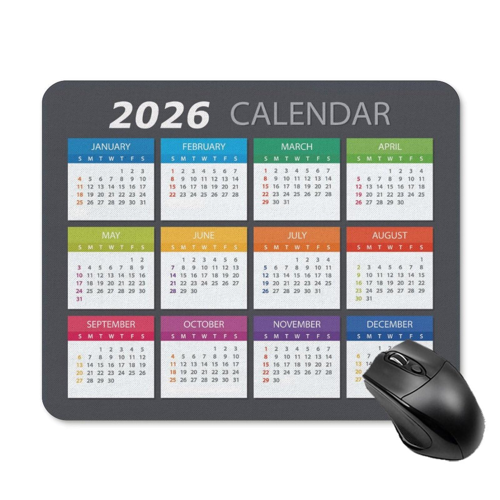 Akcdone 2026 Mouse Pad Calendar