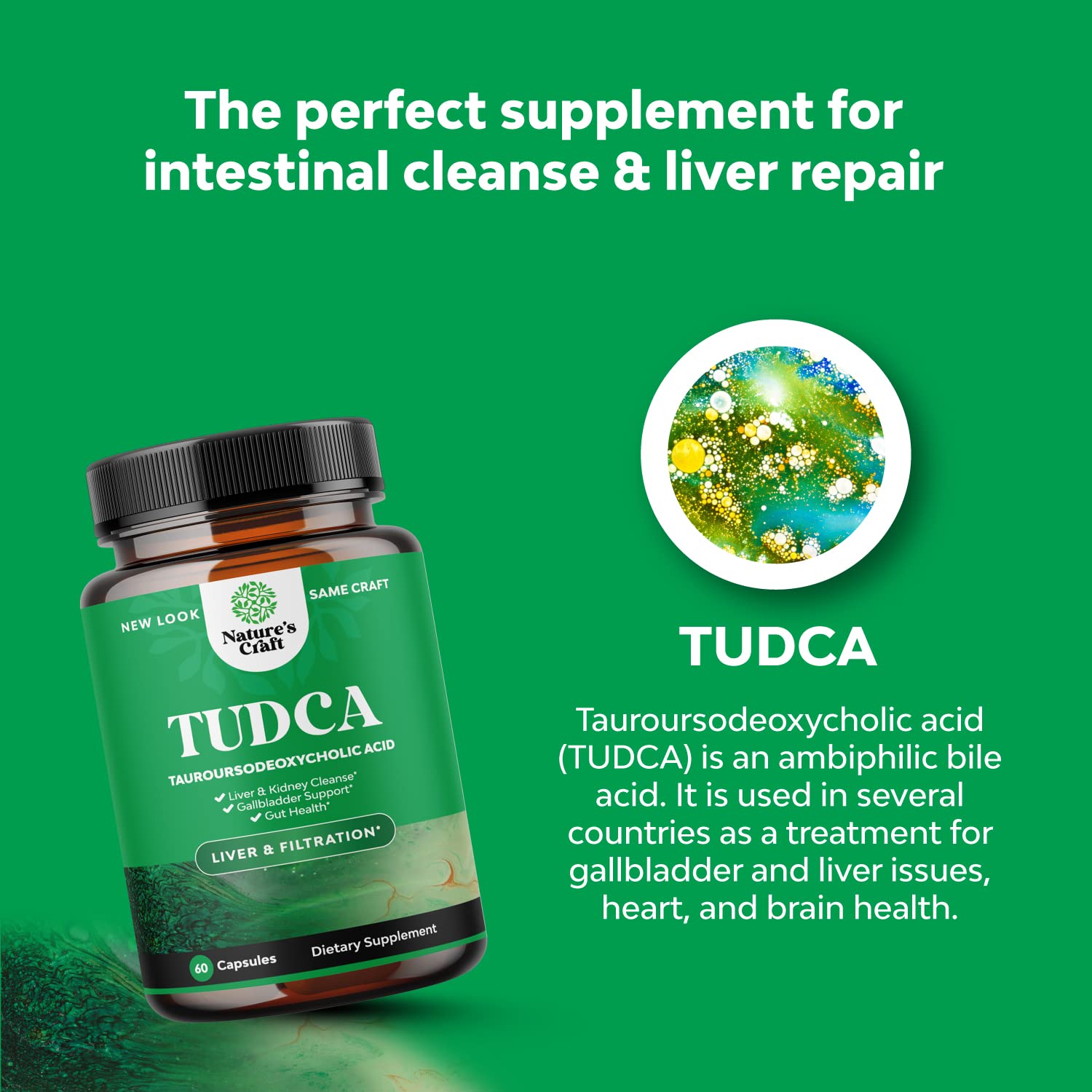 Advanced TUDCA Liver Support Supplement Extra Strength TUDCA 500mg