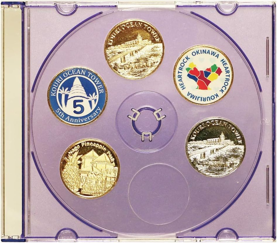 Amazon Co Jp 記念メダル収納cd 5枚セット ご当地記念メダル30個収納 ５色ケースつき 観光地にある刻印できる記念メダル用 記念メダルケース アクリル ホビー 通販