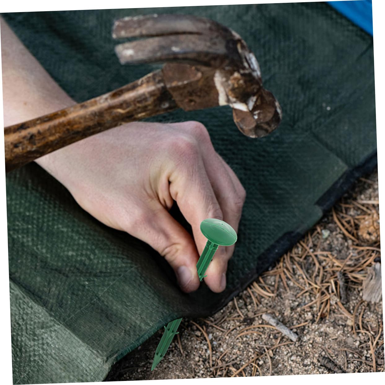Picchetti di Plastica per Esterni 20 Cm, Set da 150 Pezzi, Chiodi da Terra per Giardinaggio e Coperture per Piante, Resistenti e Flessibili per Fissaggio Teli Anti-Erba e Reti da Giardino